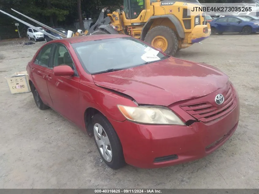 JTNBE46K273035265 2007 Toyota Camry Le