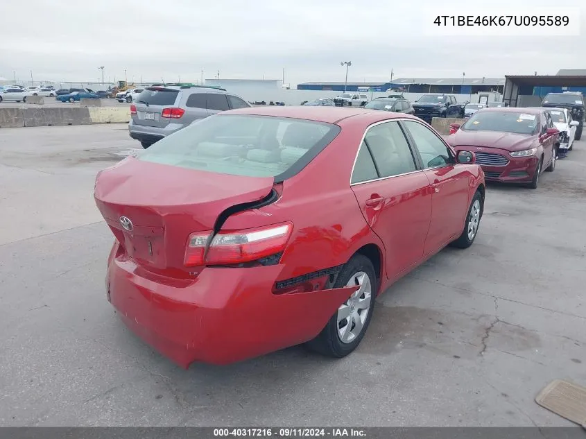 4T1BE46K67U095589 2007 Toyota Camry Le