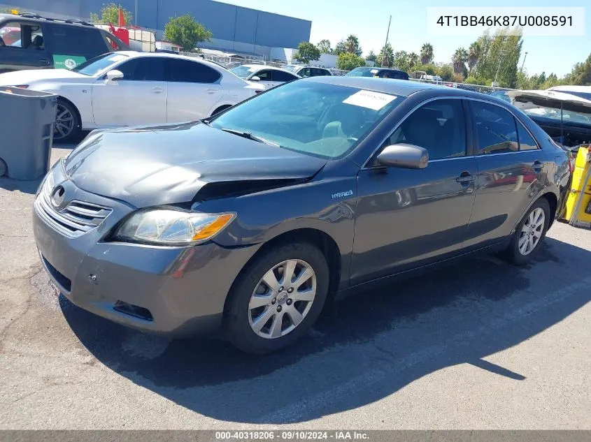 2007 Toyota Camry Hybrid VIN: 4T1BB46K87U008591 Lot: 40318206