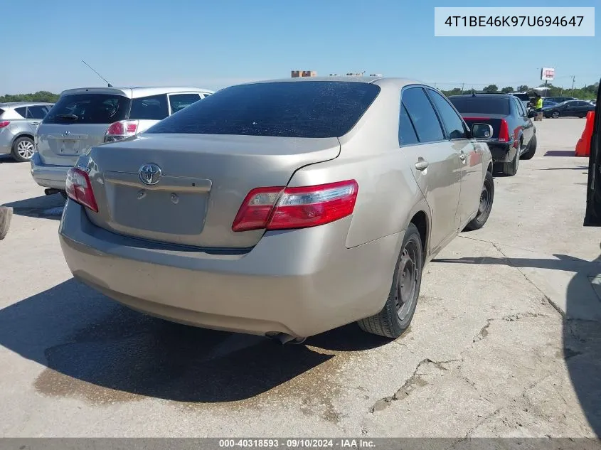 4T1BE46K97U694647 2007 Toyota Camry Ce