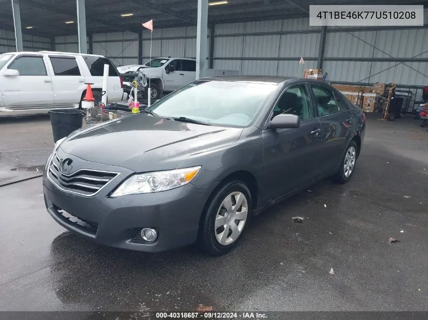 2007 Toyota Camry Le VIN: 4T1BE46K77U510208 Lot: 40318657