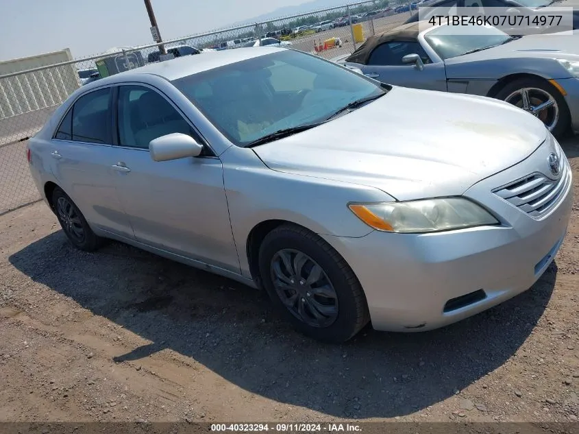 4T1BE46K07U714977 2007 Toyota Camry Le