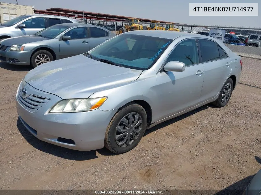 2007 Toyota Camry Le VIN: 4T1BE46K07U714977 Lot: 40323294