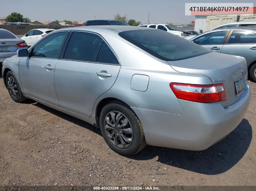 4T1BE46K07U714977 2007 Toyota Camry Le