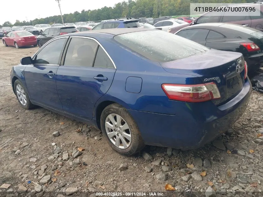 2007 Toyota Camry Hybrid VIN: 4T1BB46K67U007696 Lot: 40325325