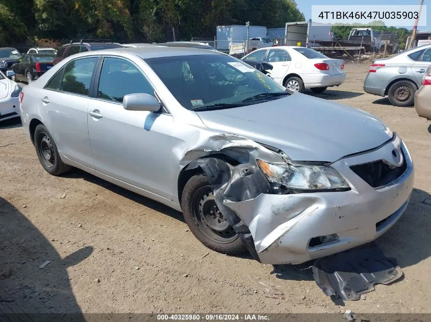 2007 Toyota Camry Le V6 VIN: 4T1BK46K47U035903 Lot: 40325980