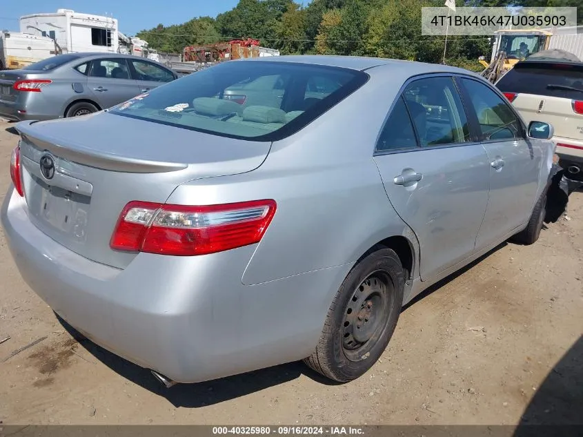 2007 Toyota Camry Le V6 VIN: 4T1BK46K47U035903 Lot: 40325980