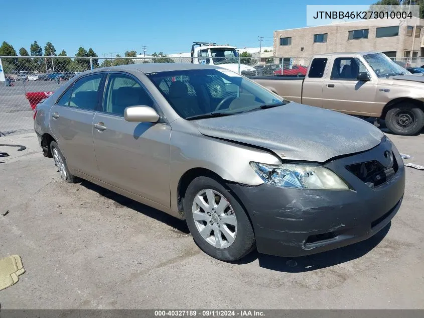 2007 Toyota Camry Hybrid VIN: JTNBB46K273010004 Lot: 40327189