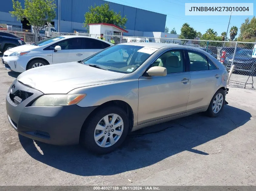 2007 Toyota Camry Hybrid VIN: JTNBB46K273010004 Lot: 40327189