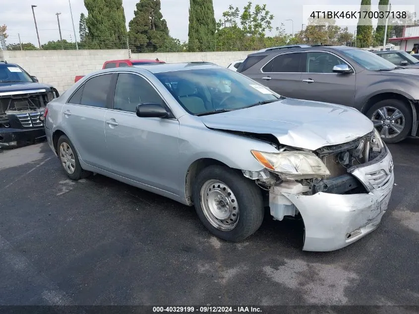 4T1BK46K170037138 2007 Toyota Camry Le/Xle/Se