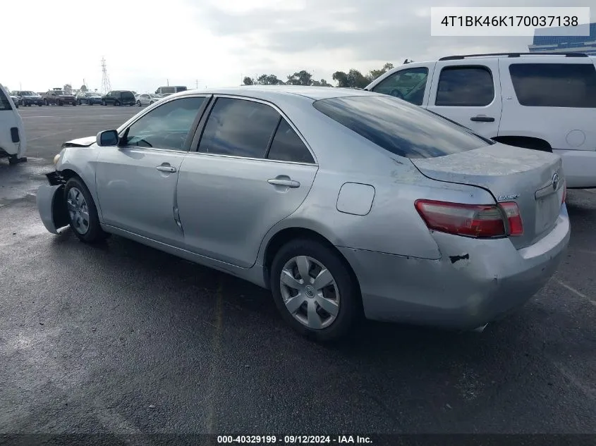 2007 Toyota Camry Le/Xle/Se VIN: 4T1BK46K170037138 Lot: 40329199