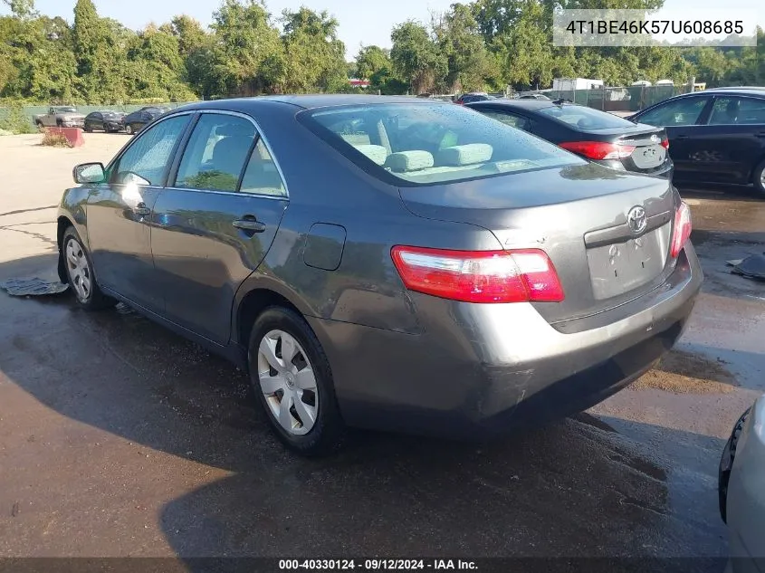 2007 Toyota Camry Le VIN: 4T1BE46K57U608685 Lot: 40330124