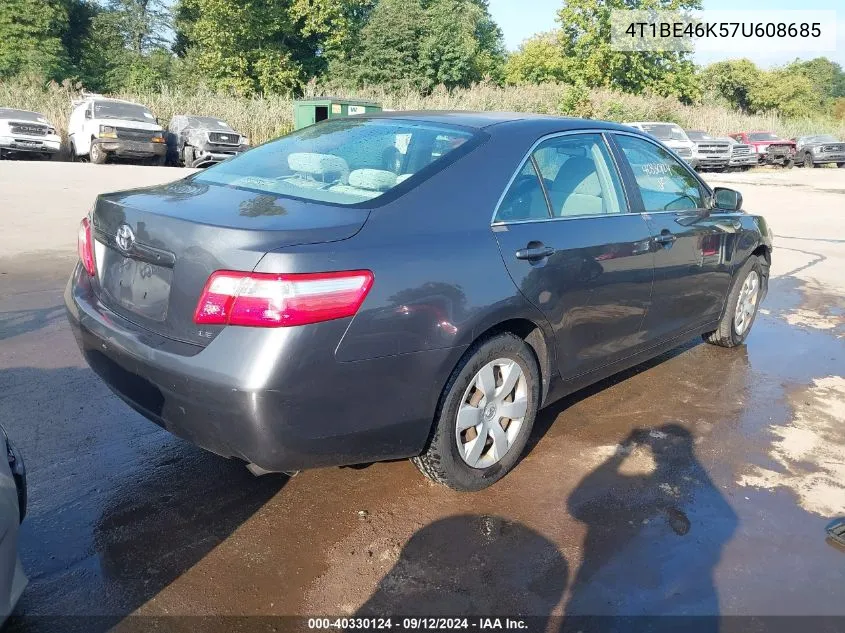 2007 Toyota Camry Le VIN: 4T1BE46K57U608685 Lot: 40330124