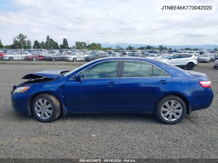 2007 Toyota Camry Ce VIN: JTNBE46K773042020 Lot: 40334670