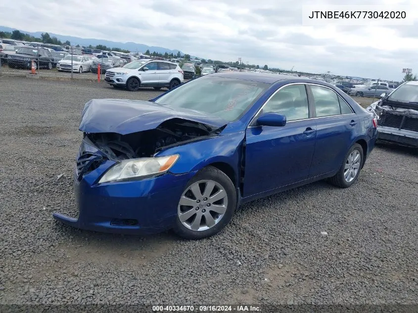 2007 Toyota Camry Ce VIN: JTNBE46K773042020 Lot: 40334670