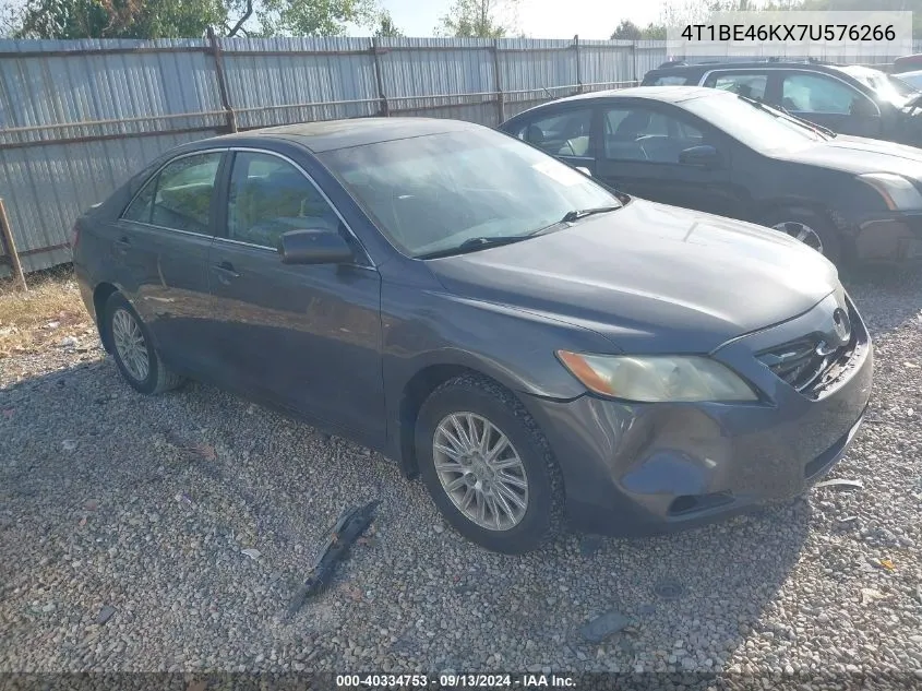 2007 Toyota Camry Ce/Le/Xle/Se VIN: 4T1BE46KX7U576266 Lot: 40334753