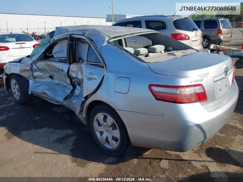 JTNBE46K773068648 2007 Toyota Camry Le