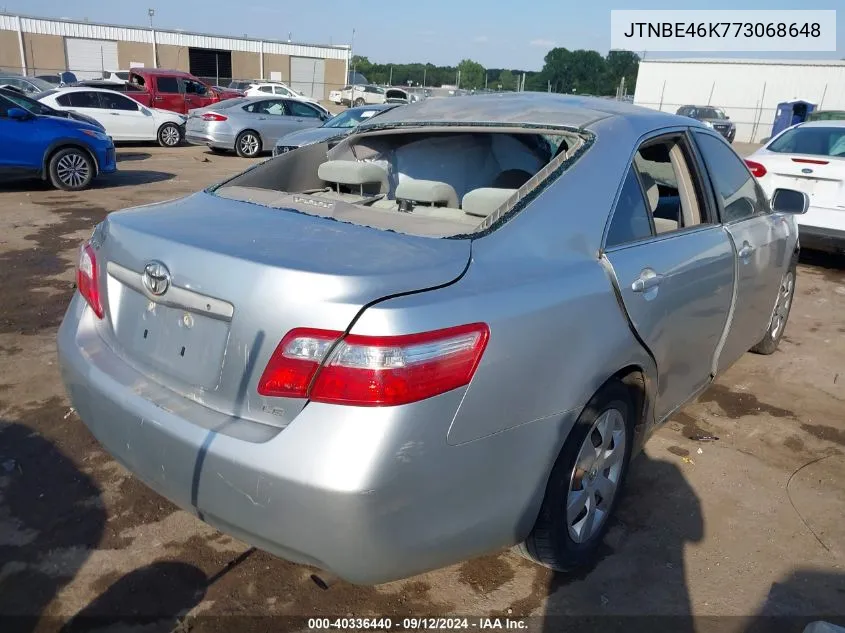 JTNBE46K773068648 2007 Toyota Camry Le