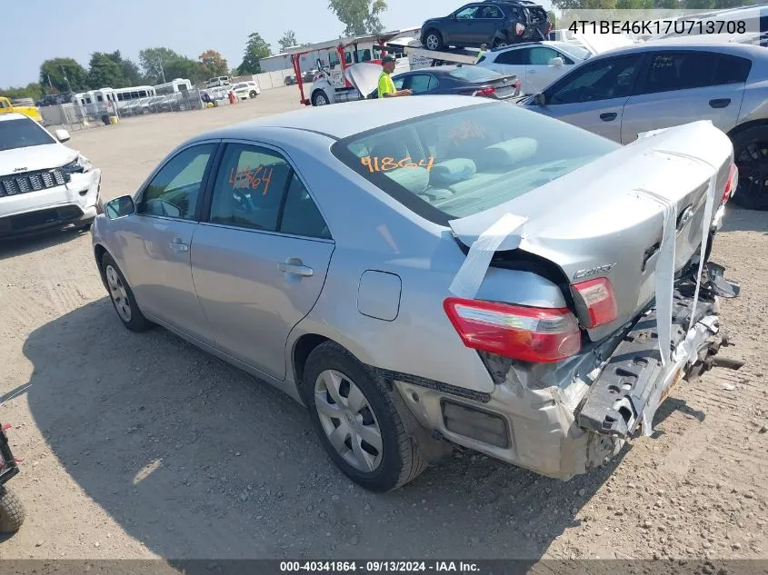 4T1BE46K17U713708 2007 Toyota Camry Le