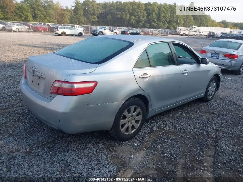 2007 Toyota Camry Ce/Le/Xle/Se VIN: JTNBE46K373107476 Lot: 40342152