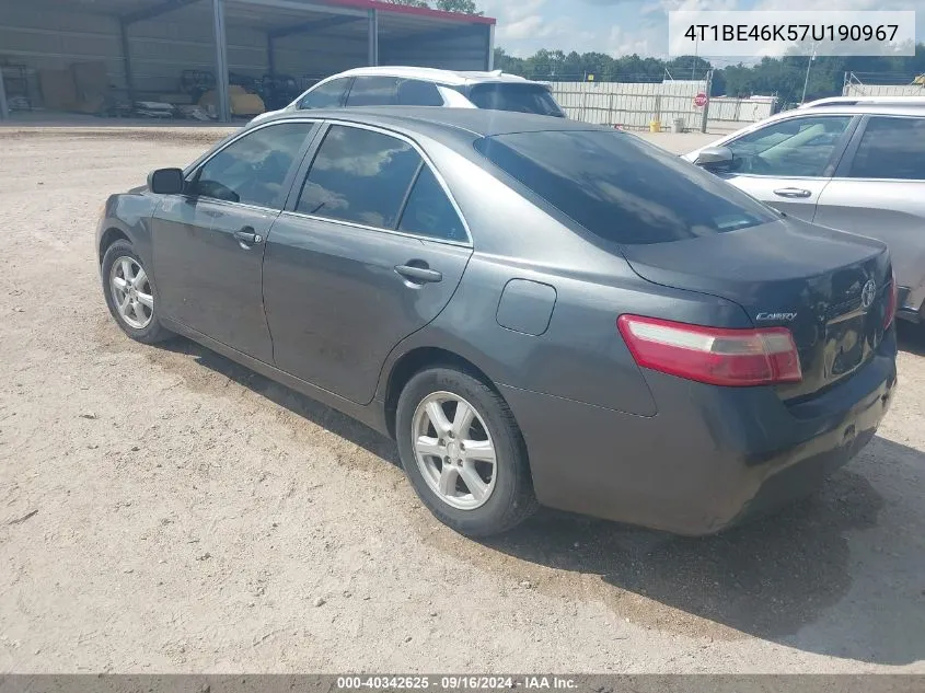 4T1BE46K57U190967 2007 Toyota Camry Le