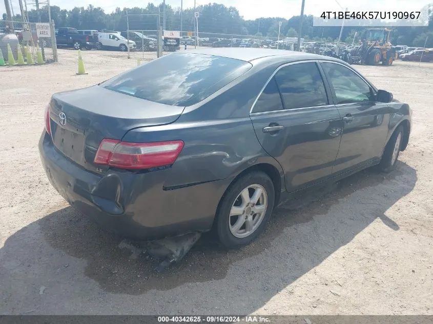 2007 Toyota Camry Le VIN: 4T1BE46K57U190967 Lot: 40342625