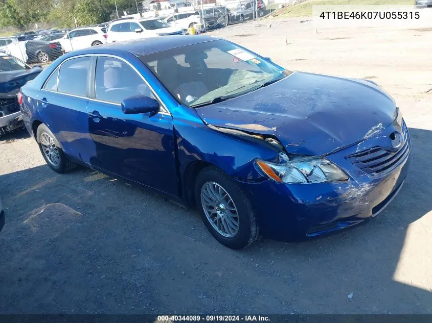 4T1BE46K07U055315 2007 Toyota Camry Le