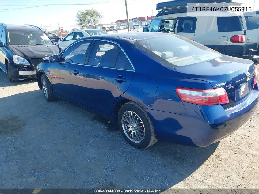 4T1BE46K07U055315 2007 Toyota Camry Le