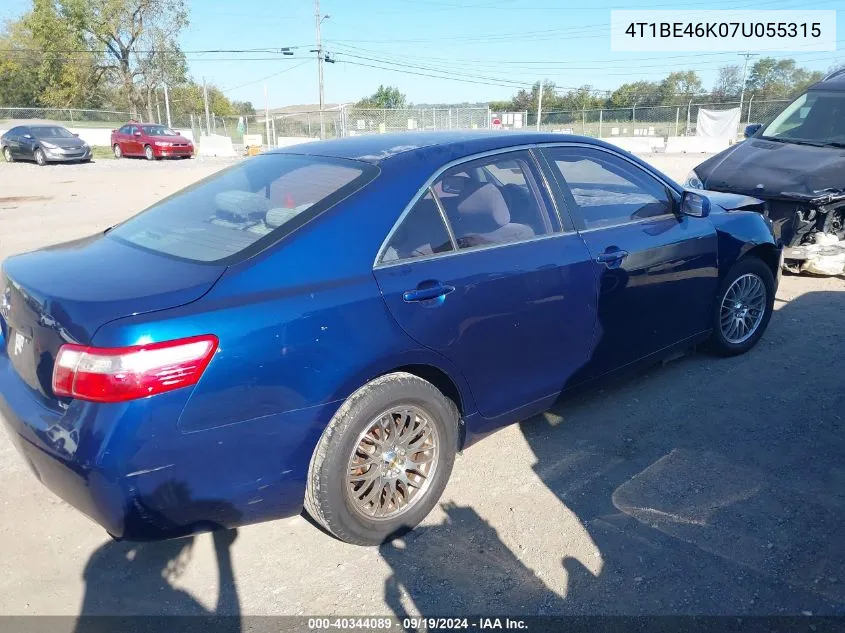 2007 Toyota Camry Le VIN: 4T1BE46K07U055315 Lot: 40344089