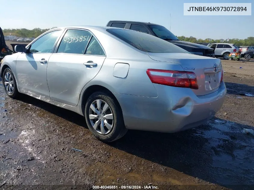 2007 Toyota Camry Ce/Le/Xle/Se VIN: JTNBE46K973072894 Lot: 40345851