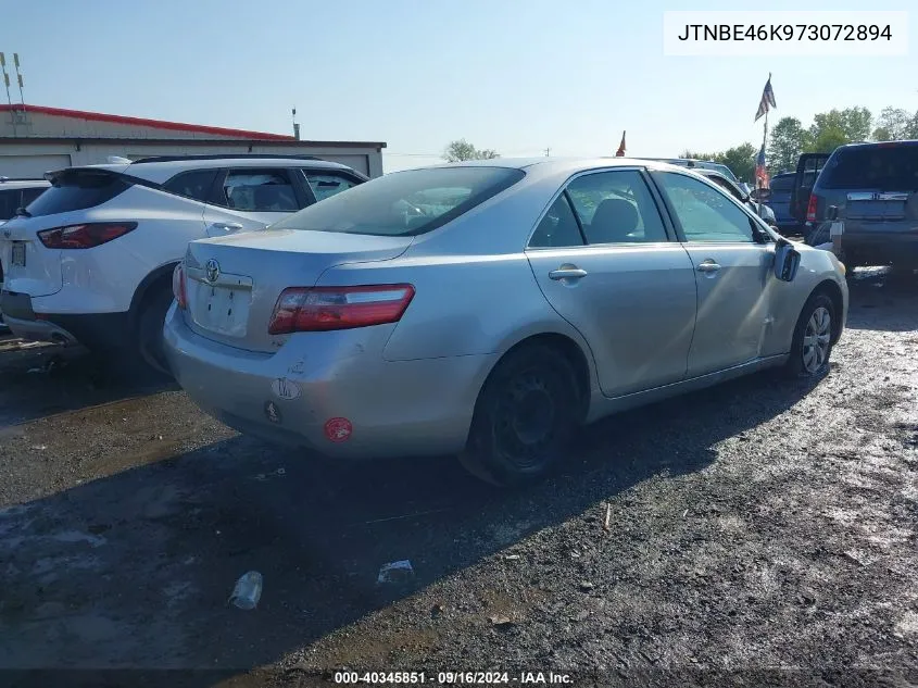 2007 Toyota Camry Ce/Le/Xle/Se VIN: JTNBE46K973072894 Lot: 40345851