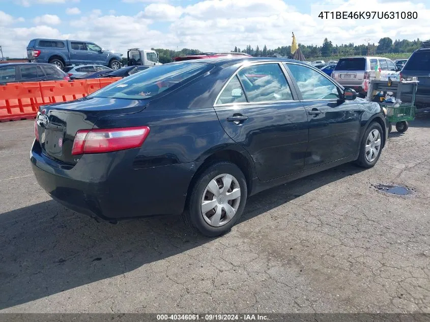 2007 Toyota Camry Le VIN: 4T1BE46K97U631080 Lot: 40346061