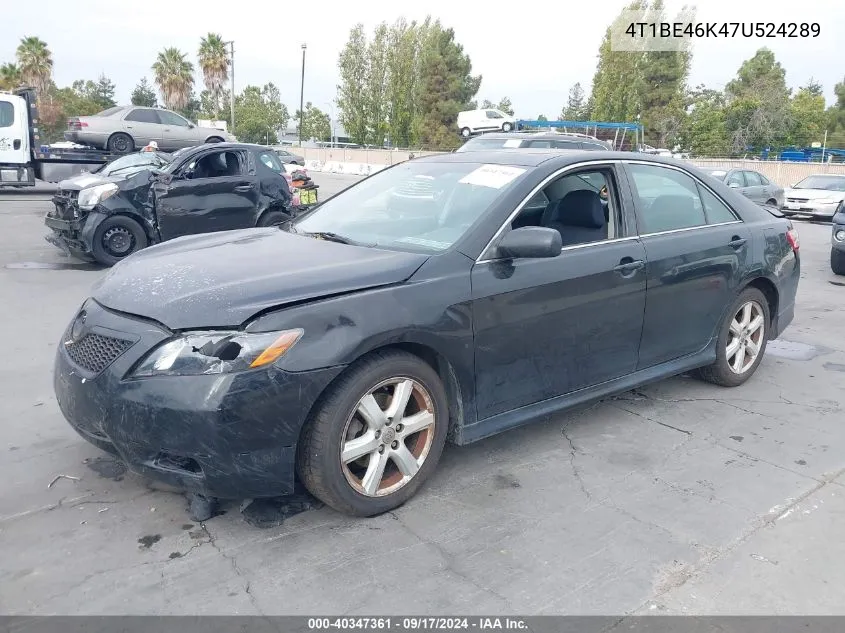 2007 Toyota Camry Se VIN: 4T1BE46K47U524289 Lot: 40347361