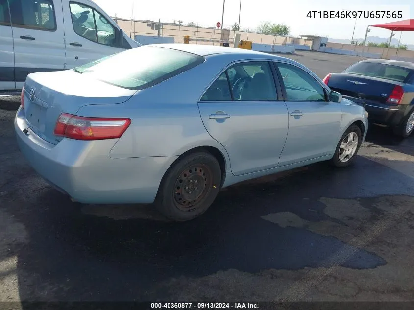 2007 Toyota Camry Le VIN: 4T1BE46K97U657565 Lot: 40350877