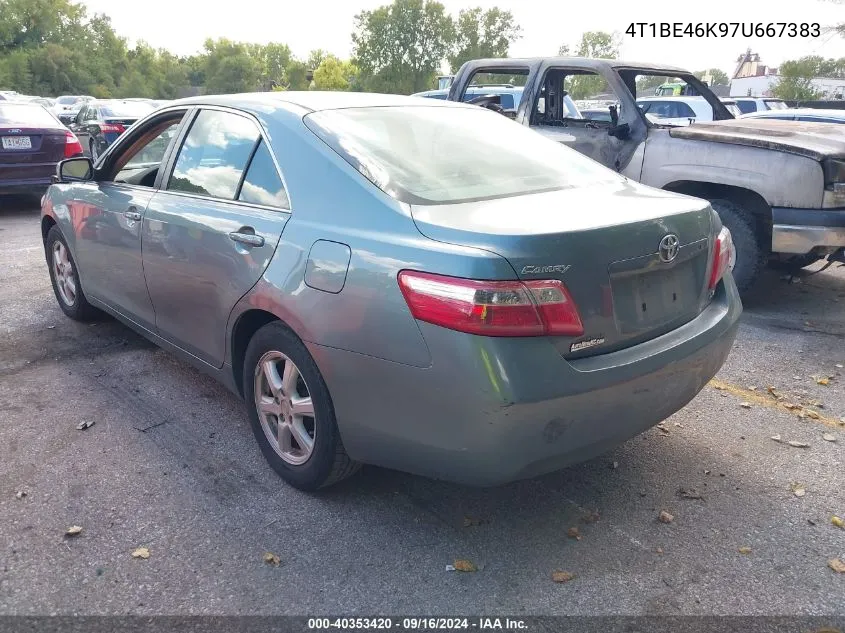 4T1BE46K97U667383 2007 Toyota Camry Le