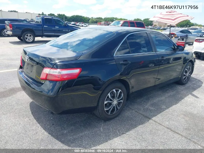 2007 Toyota Camry Ce/Le/Xle/Se VIN: 4T1BE46K97U117956 Lot: 40353844