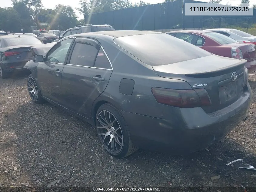 2007 Toyota Camry Ce/Le/Se/Xle VIN: 4T1BE46K97U729235 Lot: 40354534