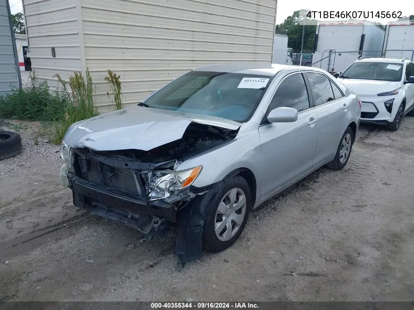 4T1BE46K07U145662 2007 Toyota Camry Le