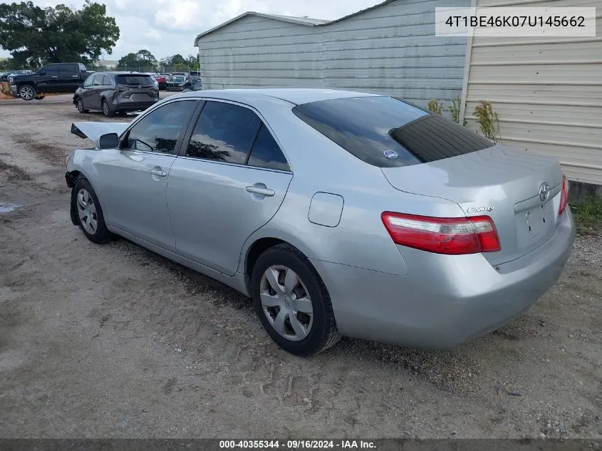 2007 Toyota Camry Le VIN: 4T1BE46K07U145662 Lot: 40355344