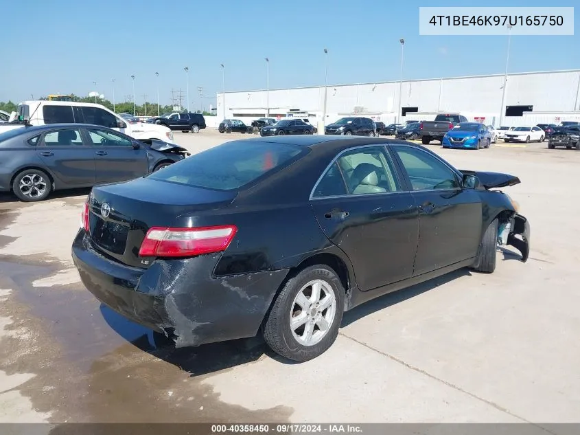 2007 Toyota Camry Le VIN: 4T1BE46K97U165750 Lot: 40358450