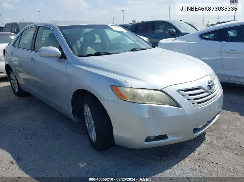 2007 Toyota Camry Xle VIN: JTNBE46K873035335 Lot: 40359210