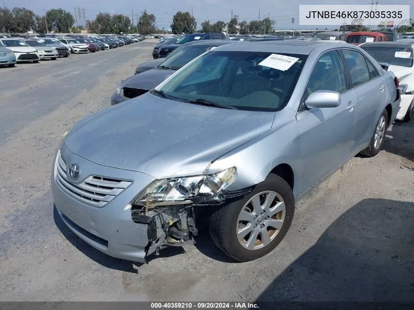 2007 Toyota Camry Xle VIN: JTNBE46K873035335 Lot: 40359210