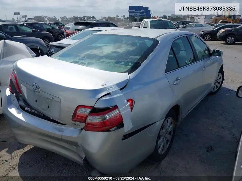 2007 Toyota Camry Xle VIN: JTNBE46K873035335 Lot: 40359210