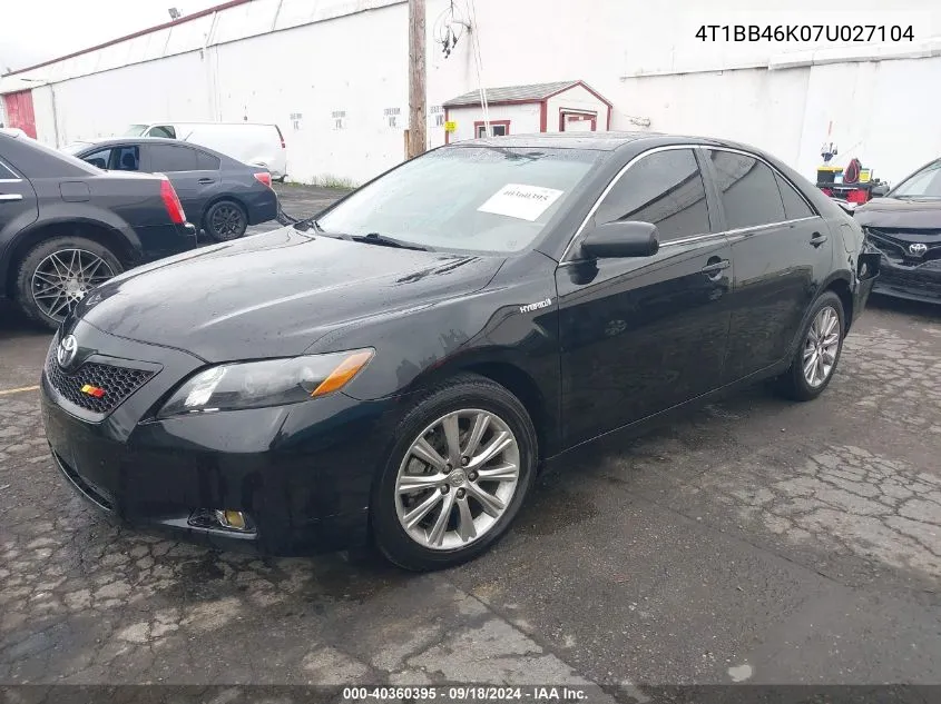 4T1BB46K07U027104 2007 Toyota Camry Hybrid Hybrid