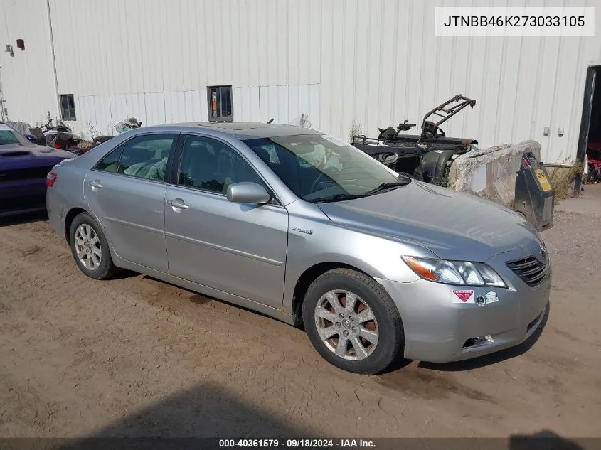 JTNBB46K273033105 2007 Toyota Camry Hybrid