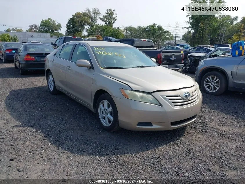 4T1BE46K47U538080 2007 Toyota Camry Le