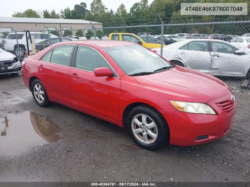 2007 Toyota Camry Le VIN: 4T4BE46K87R007048 Lot: 40364761