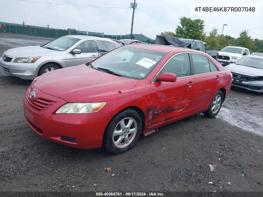 2007 Toyota Camry Le VIN: 4T4BE46K87R007048 Lot: 40364761