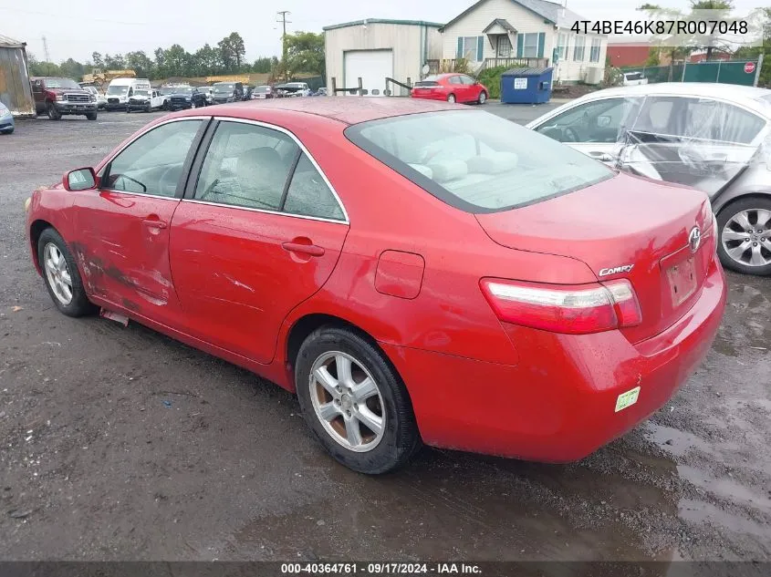 2007 Toyota Camry Le VIN: 4T4BE46K87R007048 Lot: 40364761