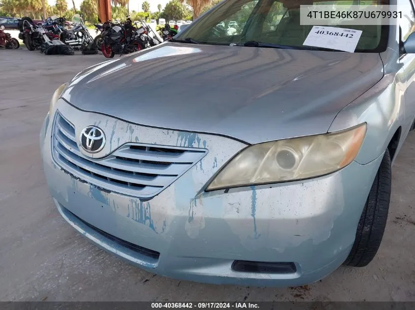 4T1BE46K87U679931 2007 Toyota Camry Le